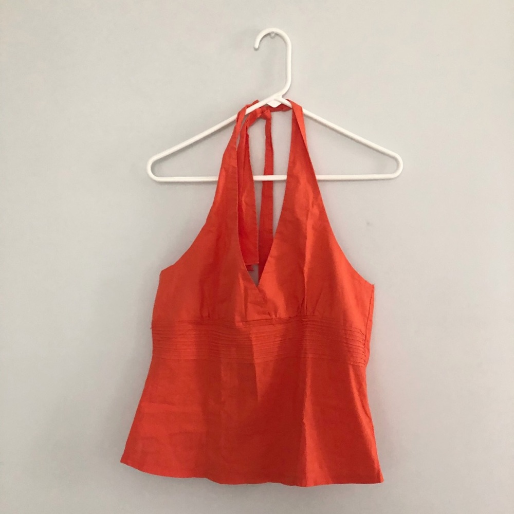 Orange halter top